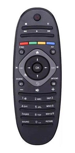 Controle Remoto Compativel Para Tv Philips Lcd 40pfl8605d/78