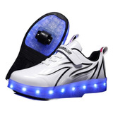 Patines Ligeros Led Recargables Usb, Ruedas Dobles