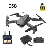 Mini Drone E58 4k Grande Angular Hd Câmera Rc Quadcopter