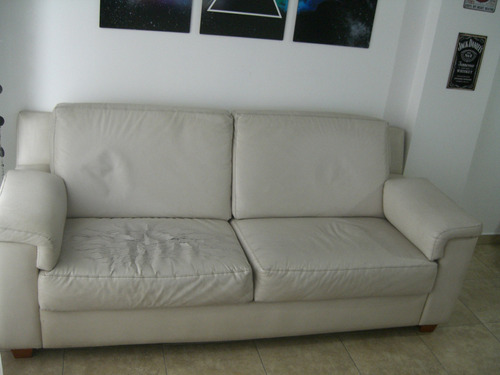 Sillon Ecocuero 2 Metros Color Crema 