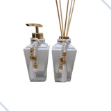 Kit Lavabo Saboneteira E Difusor Aromatizador + Coração Luxo