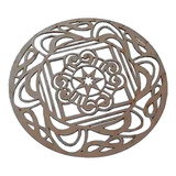 Trio De Quadros Mandala Decorativo De Parede Mdf Crú 30x30