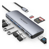 Hub Usb C, Acodot 9 En 1 Usb C A 4k @60hz Hdmi Multipuerto,