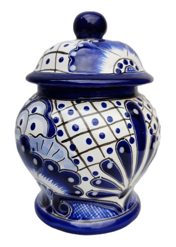 Tibor Mini De 18cm De Talavera Azul