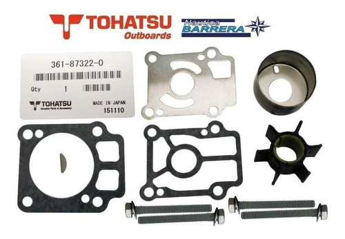 Kit De Bomba De Agua Motor Tohatsu De 25/30/40 Hp 2t 2 Cil 