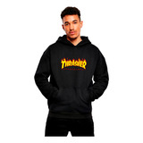 Buzo Capucha Canguro Unisex Thrasher Youtuber Moda Campera 