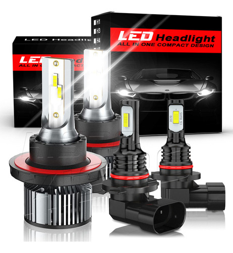 Kit Faros Luz Led 9145 H13 30000lm Para Dodge Haz Alta/baja