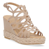 Sandalia De Plataforma 9 Cm Dama Beige 291-31