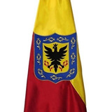 Bandera De Bogotá D.c. Para Oficina Y Exteriores Con Escudo
