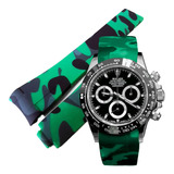 Extensible Verde Camuflado 20mm Para Rolex Envío Inmediato