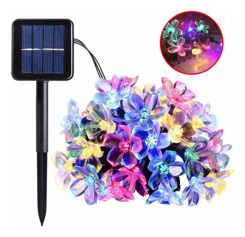 Zz Guirnalda De Luces Solar Flores Cerezo 7 M 50 Led