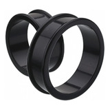 Alargador Silicone Preto Vazado 32mm 34mm Par