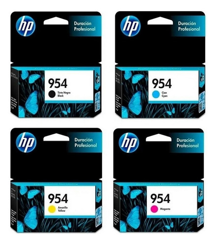 Pack X4 Cartucho De Tinta Impresora Hp 954 Original 700p