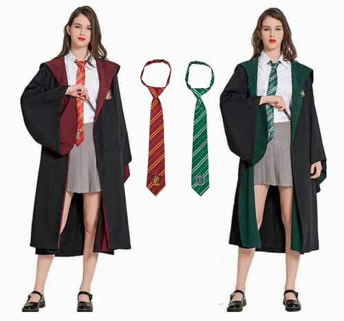 Capa De Harry Potter Bordada Con Corbata De Insignia 2piezas