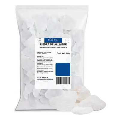 Piedra De Alumbre Natural Premium 500g | MercadoLibre