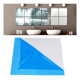 48 Pegatinas De Pared Cuadradas Para Espejo, Diseño De Azule
