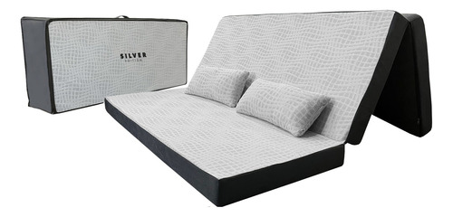 Pack De Colchón Plegable Queen Size Con Maleta + 2 Almohadas