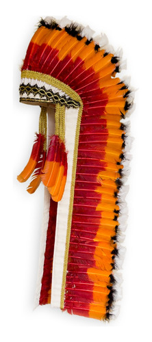 Cocar Indígena Penas Coloridas
