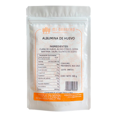 Albúmina De Huevo En Polvo Estándar 500 Gramos Sabor Sin sabor | Meses sin interés