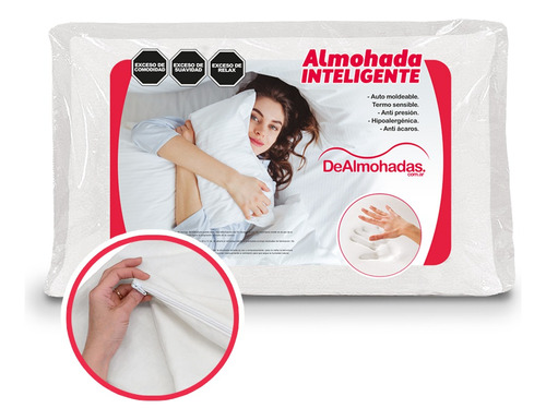 Almohada Inteligente Viscoelástica 70x40 C/funda Dealmohadas