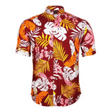 Camisa Hawaiana Moda Fresca Casual Estilo Slim Fit Hombre