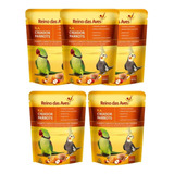 Kit 5 Reino Das Aves Farinhada R.a Criador Parrots 400g