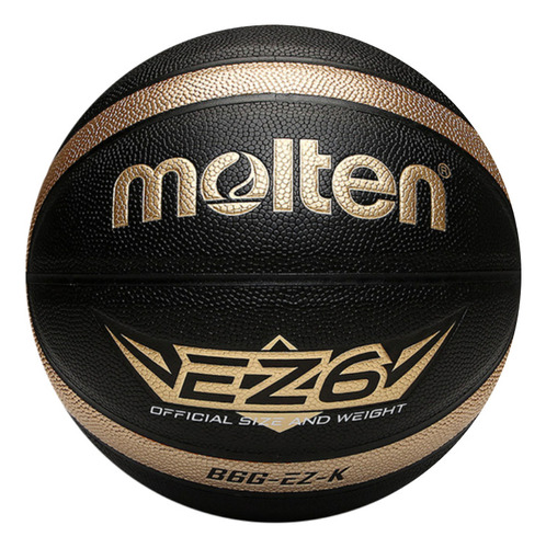 Balón Negro Molten Piel Sintética Alta Calidad Basquetbol Color Tamaño 6