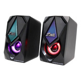 Parlantes Speakers 2.0 6w Jyr J5200 Usb 7 Colores Led