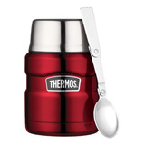 Termo De Thermos Comida King 470ml Acero Inoxidable Rojo