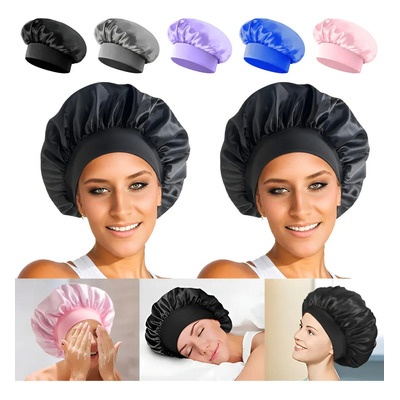 2pcs Gorro Para Dormir, Gorro De Pelo, Gorro De Satín Curli Color Rojo | Meses sin interés