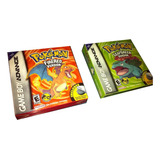 2 Cajas Customs Para Juegos Pokemon Firered + Leafgreen