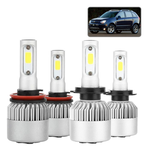 Kit De Faros Led 8000lm 70w Luz Alta/baja Para Chevrolet