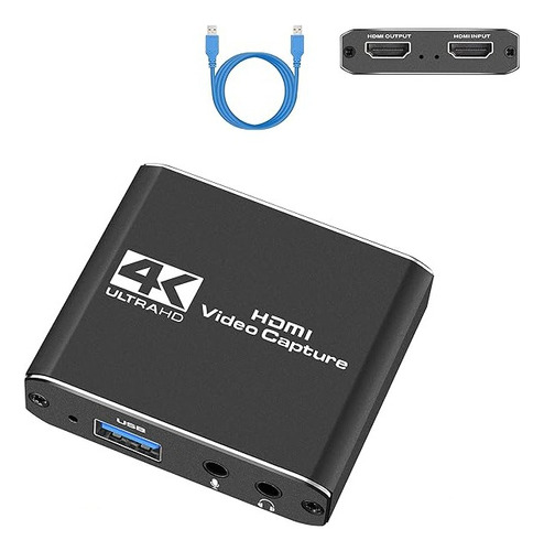 Capturadora De Video Hdmi 4k 1080p Usb 3.0 Loop Bucle+mic In