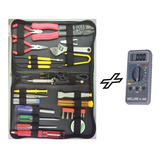 Kit De Herramientas Para Electronica + Multimetro+ Cautin