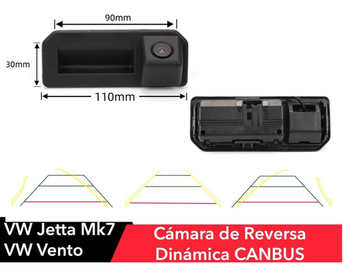 Camara Reversa Dinamica Canbus Vw Vento Jetta Mk7 Rcd330 360