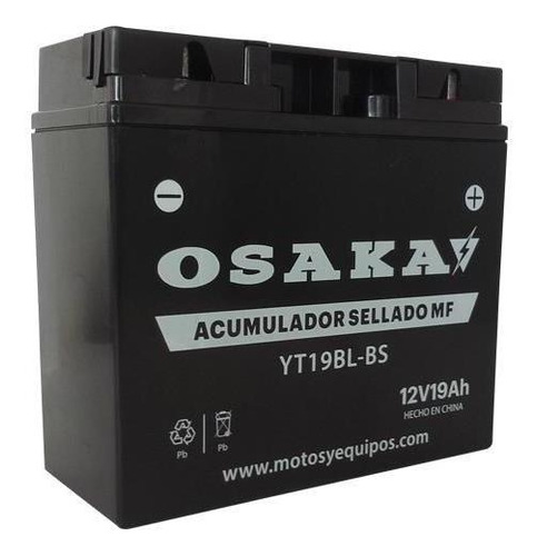 Acumulador Osaka Sellado Yt19bl-bs