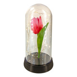 Luminária Tulipa Encantada Presente Para Namorada Cor Da Cúpula Rosa Cor Da Estrutura Preto