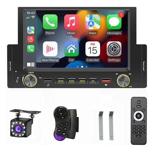 Autoestéreo Fnbrli Con Pantalla De 6.2in 1din Carplay Mp5