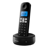 Teléfono Inalámbrico Philips D1311b/77 Negro Id D131