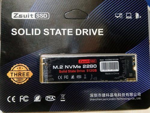  Ssd M.2 Nvme  2280 512gb Zsuit