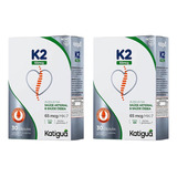 Kit 2 Vitamina K2, Mk-7, Menaquinona-7 30 Cápsulas Katigua