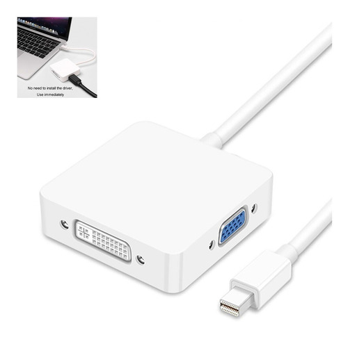 Cabo Adaptador Mini Displayport P/ Vga/dvi Macbook Air 2016