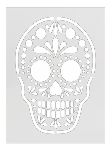 Stencil Plantilla Catrina Muertos Manualidades Art4344