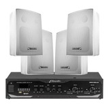 Som Ambiente Com Amplificador De 600w Rms + 04 Caixas Ps200