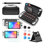 Paquete De Accesorios Para Nintendo Switch Funda Color Negro