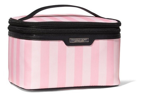 Bolsa Victorias Secret Maleta Viagem Dupla Listrada De Rosa