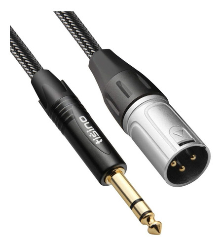 Cable Trenzado 1/4 Conector Trs A Xlr Macho 2 Metros