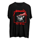 Metallica . Pet Em All 2 . Gato . Polera . Mucky