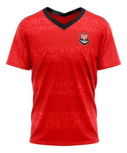 Camiseta Braziline Graphite Flamengo Infantil - Vermelho