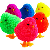 6 Squishy Pollito Luz Led Juguete Fiesta Piñata Bolo Premio